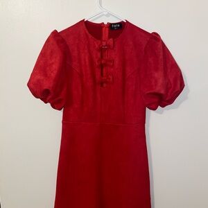 Velvet red dress